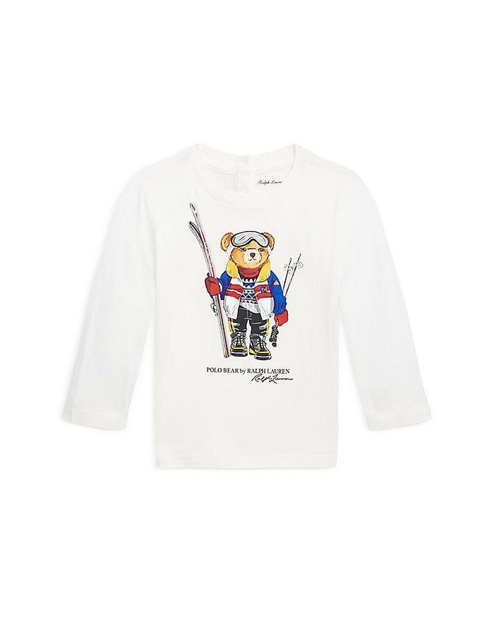 商品Ralph Lauren|Girls' Polo Bear Cotton Long-Sleeve Tee - Baby,价格¥218,第3张图片详细描述