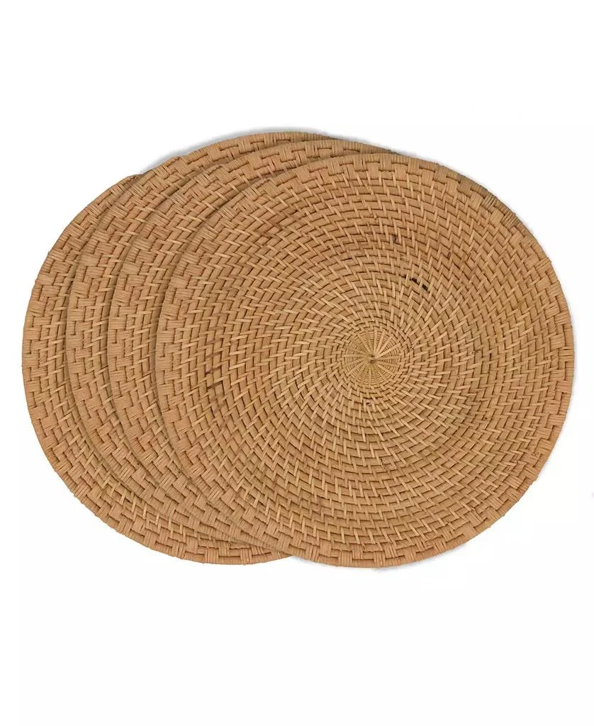 商品Saro Lifestyle|Rattan Placemats with Woven Design, Set of 4, 15" x 15",价格¥727,第3张图片详细描述