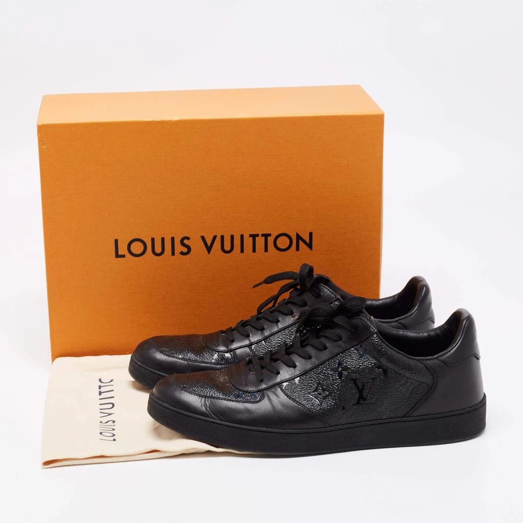 Louis Vuitton Black Leather Rivoli Monogram Low Top Sneakers Size 44 商品