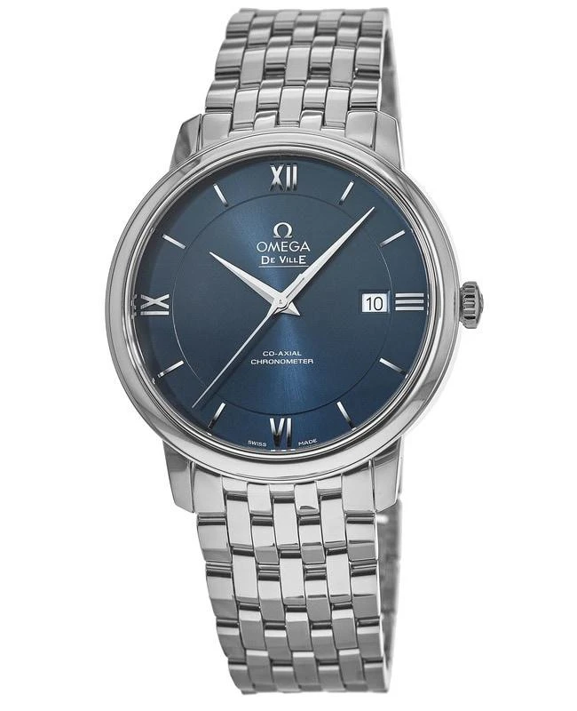 商品Omega|Omega De Ville Prestige Co-Axial 39.5mm Blue Dial Stainless Steel Men's Watch 424.10.40.20.03.001,价格¥26305,第1张图片