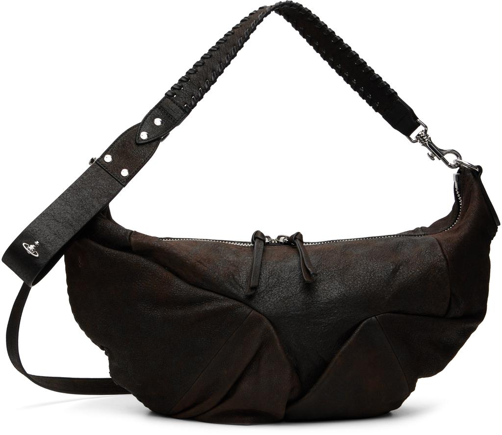 Sac bandoulière moyen Agnes marron image 2