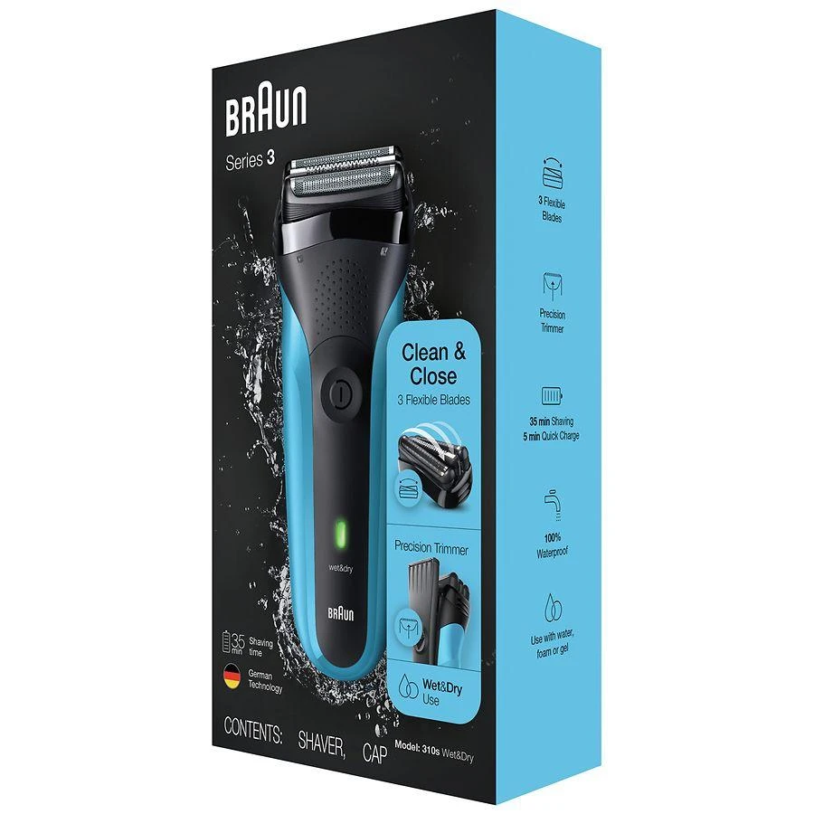 商品Braun|310s Wet & Dry Electric Shaver for Men / Rechargeable Electric Razor,价格¥298,第3张图片详细描述