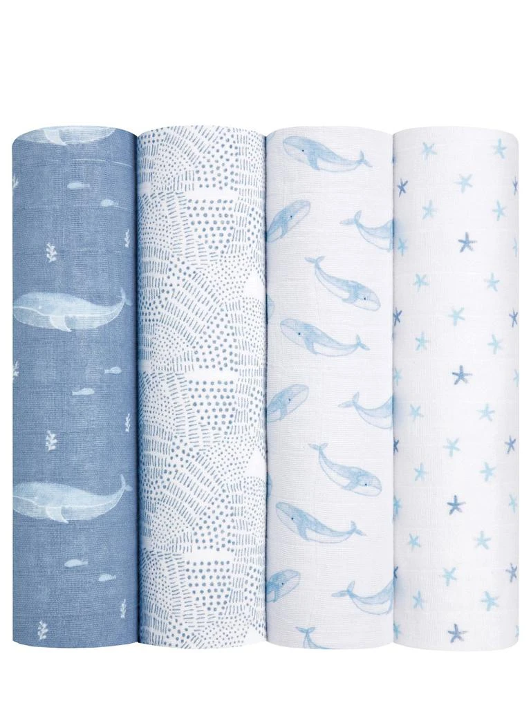 商品aden + anais|Set Of 4 Organic Cotton Muslin Swaddles,价格¥323,第1张图片