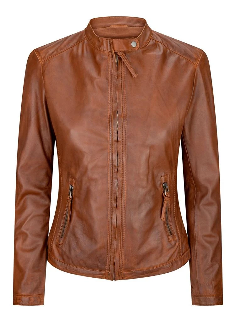 商品TruClothing|Leather Vintage Slim Fit Biker Jacket,价格¥1233,第1张图片