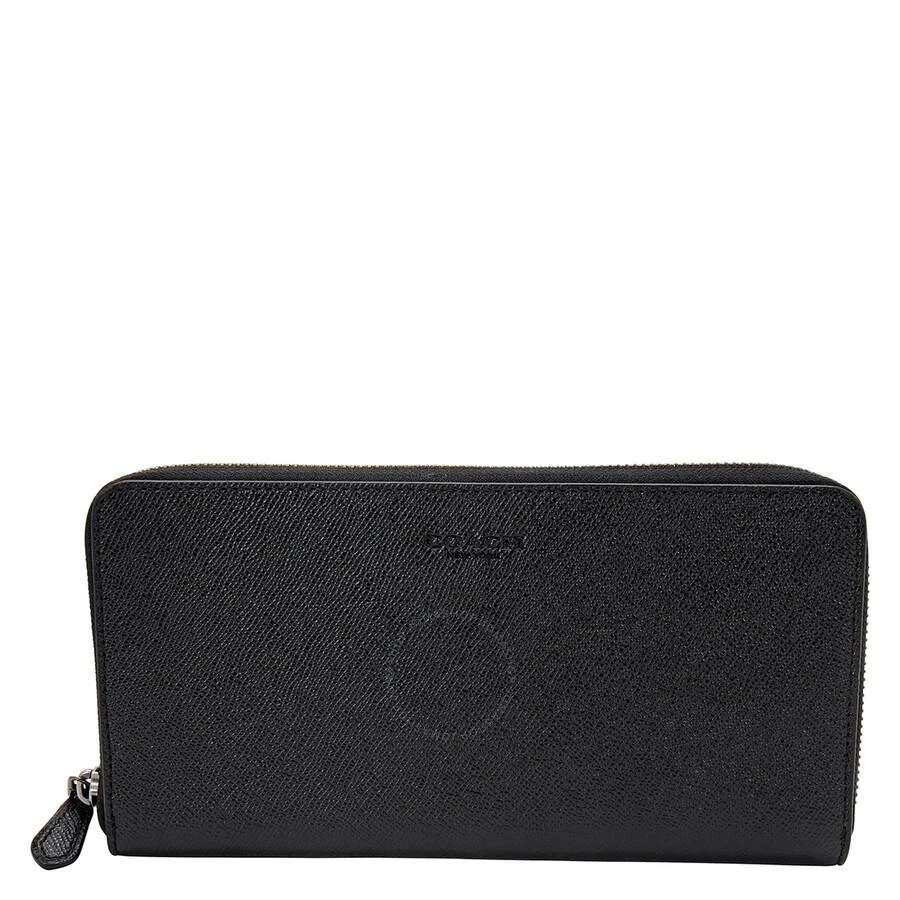 商品Coach|Men's Black Crossgrain Leather Travel Wallet,价格¥494,第1张图片