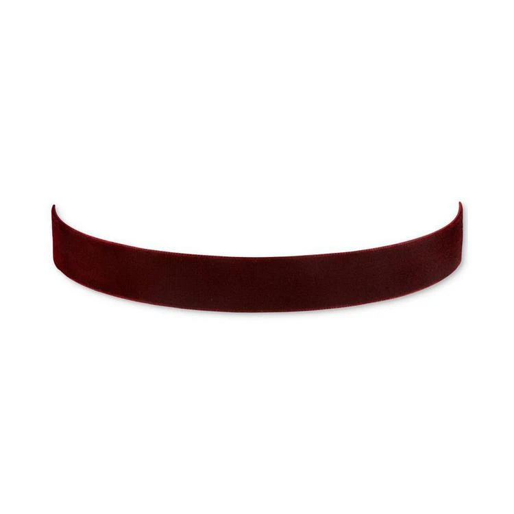 商品2028|Gold-Tone Burgundy Velvet Choker Necklace, Created for Macy's,价格¥50,第1张图片