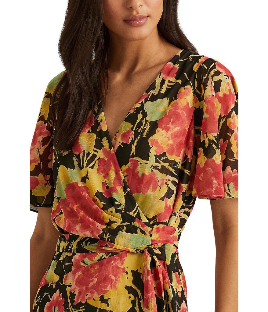 商品Ralph Lauren|Floral Crinkle Georgette Midi Dress,价格¥809,第5张图片详细描述