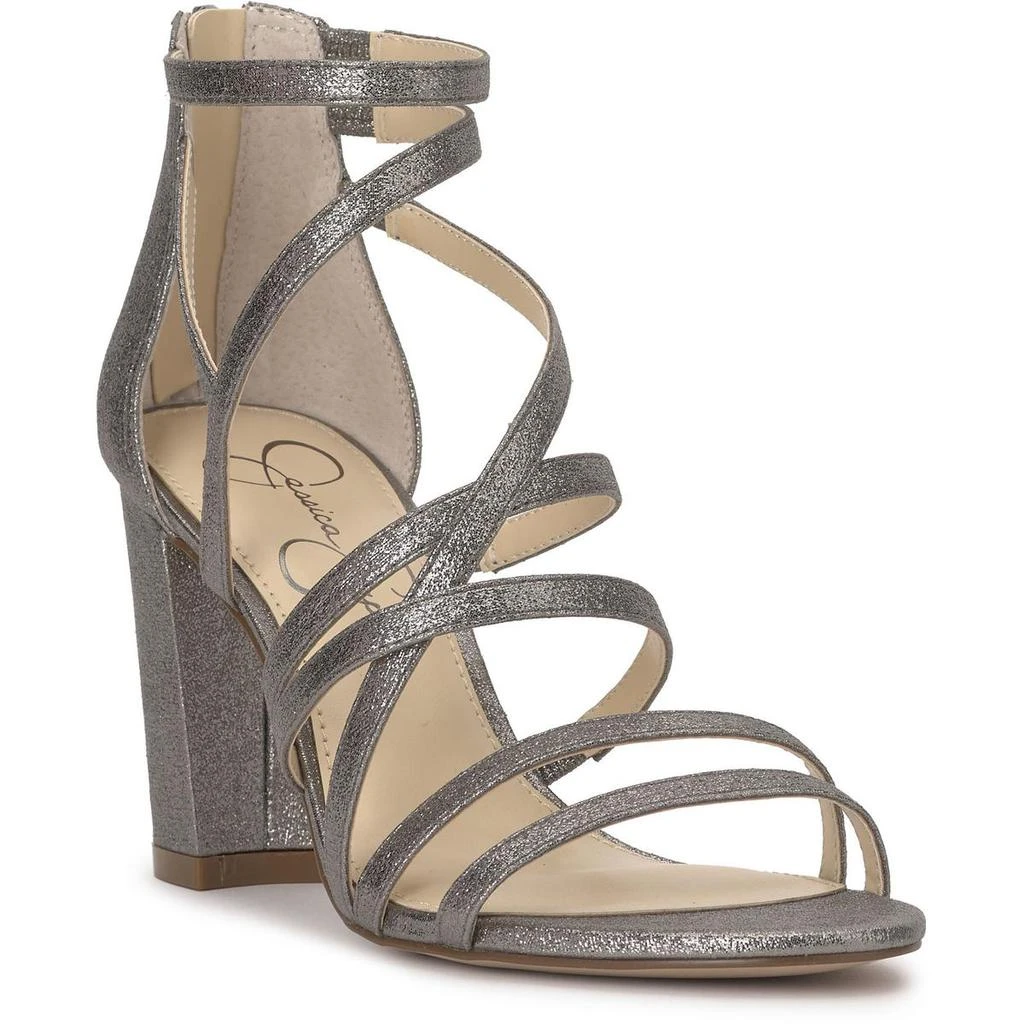 Jessica Simpson Stassey Women's Caged Faux Leather Back Zip Dress Sandals 商品