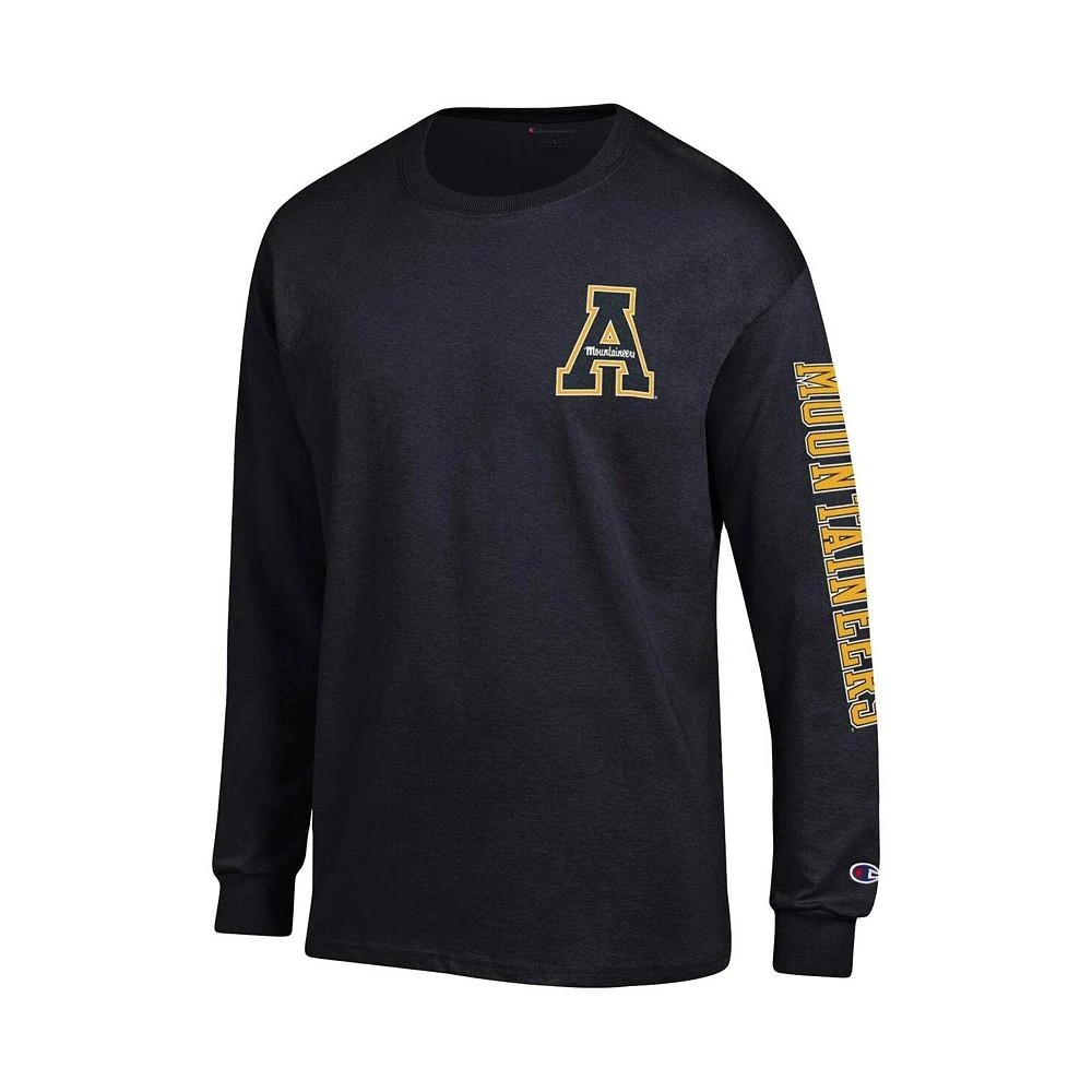 商品CHAMPION|Men's Black Appalachian State Mountaineers Team Stack Long Sleeve T-shirt,价格¥220,第2张图片详细描述