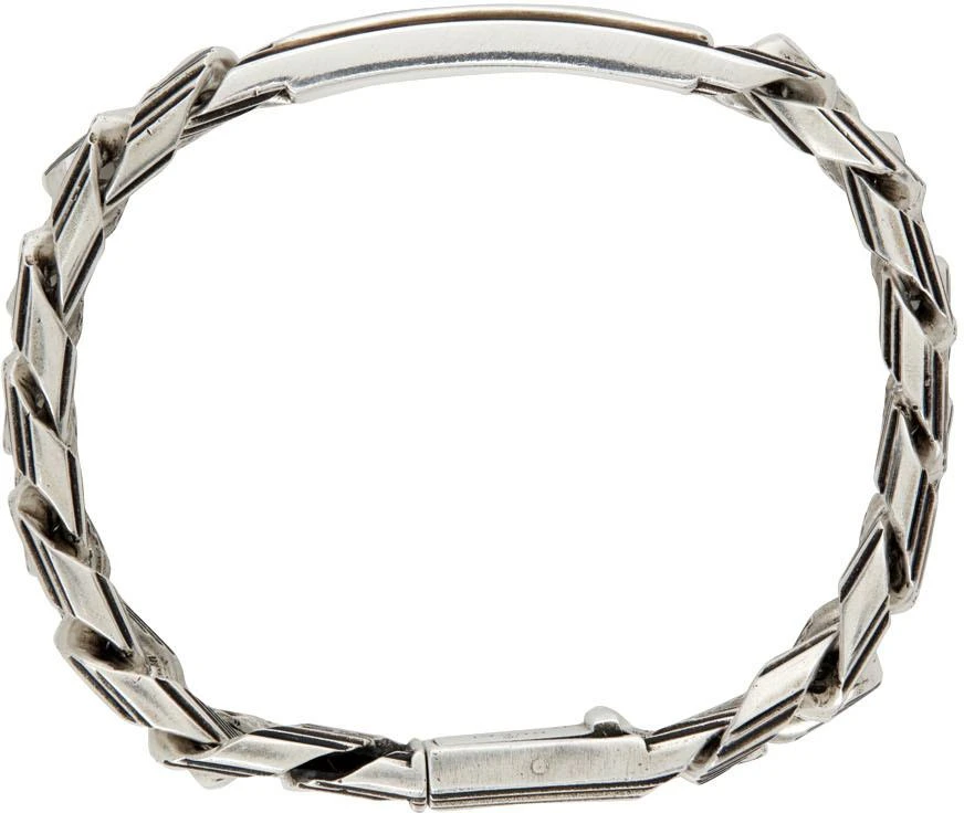 商品Gucci|Silver Logo Plaque Bracelet,价格¥7317,第2张图片详细描述