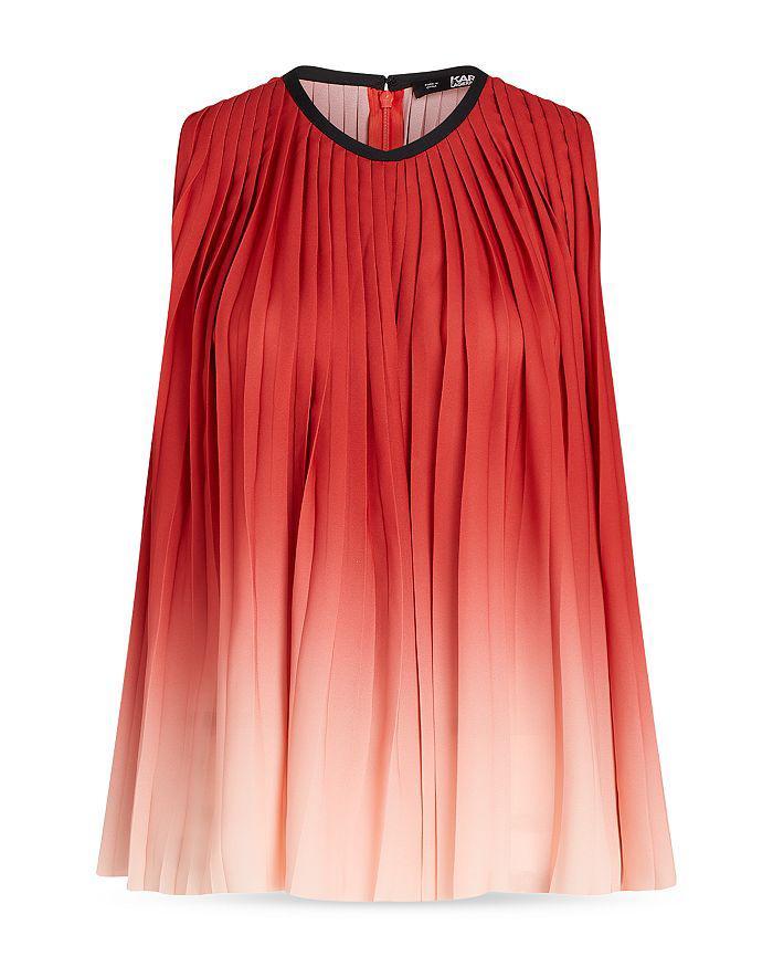 商品Karl Lagerfeld Paris|Pleated Ombré Blouse,价格¥2166,第4张图片详细描述