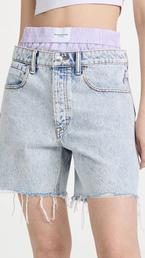 商品Alexander Wang|Denim x Alexander Wang Low Shorts With Boxer Waistband,价格¥1047,第2张图片详细描述