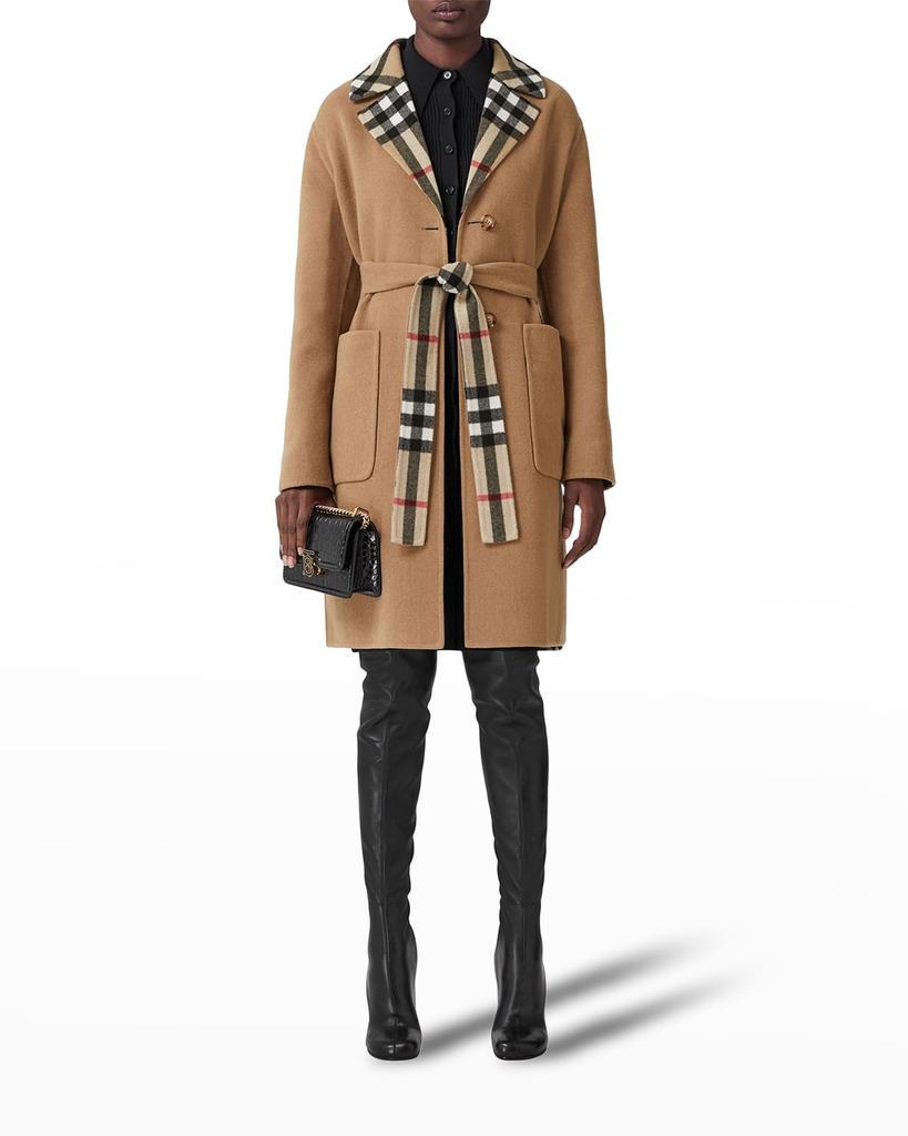 商品Burberry|Dorea Belted Reversible Coat,价格¥22595,第5张图片详细描述