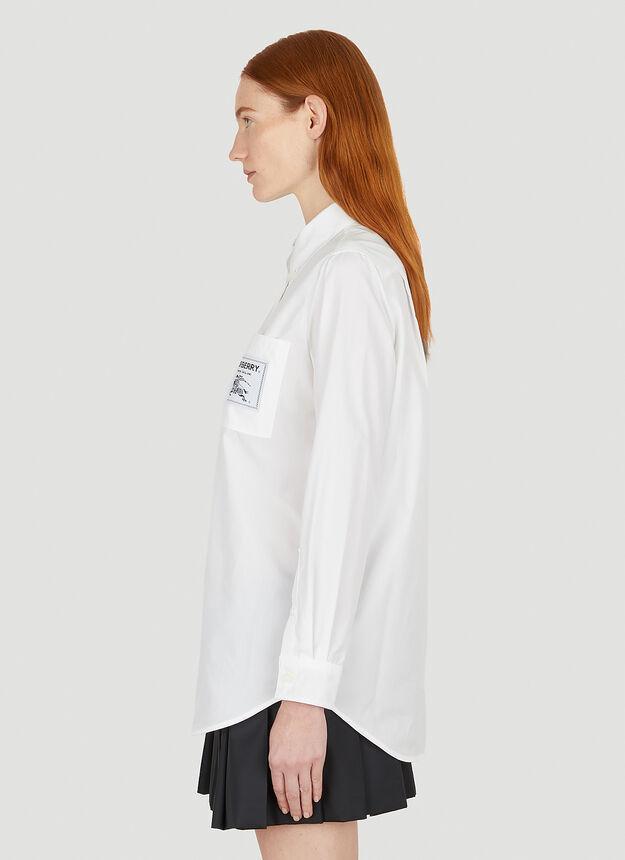 商品Burberry|Logo Patch Shirt in White,价格¥5727,第5张图片详细描述