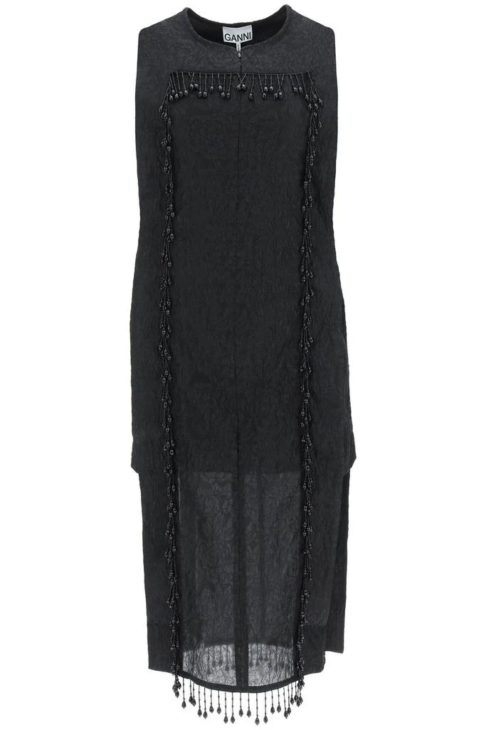 商品Ganni|FRINGED ORGANZA DRESS,价格¥1630,第1张图片