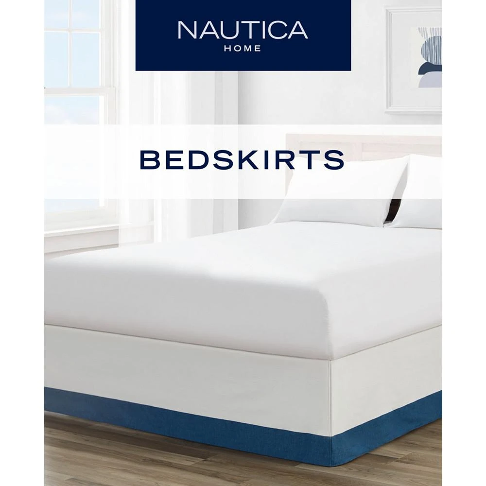 商品Nautica|CLOSEOUT! Colorblock Tailored Bed Skirt,价格¥301,第5张图片详细描述