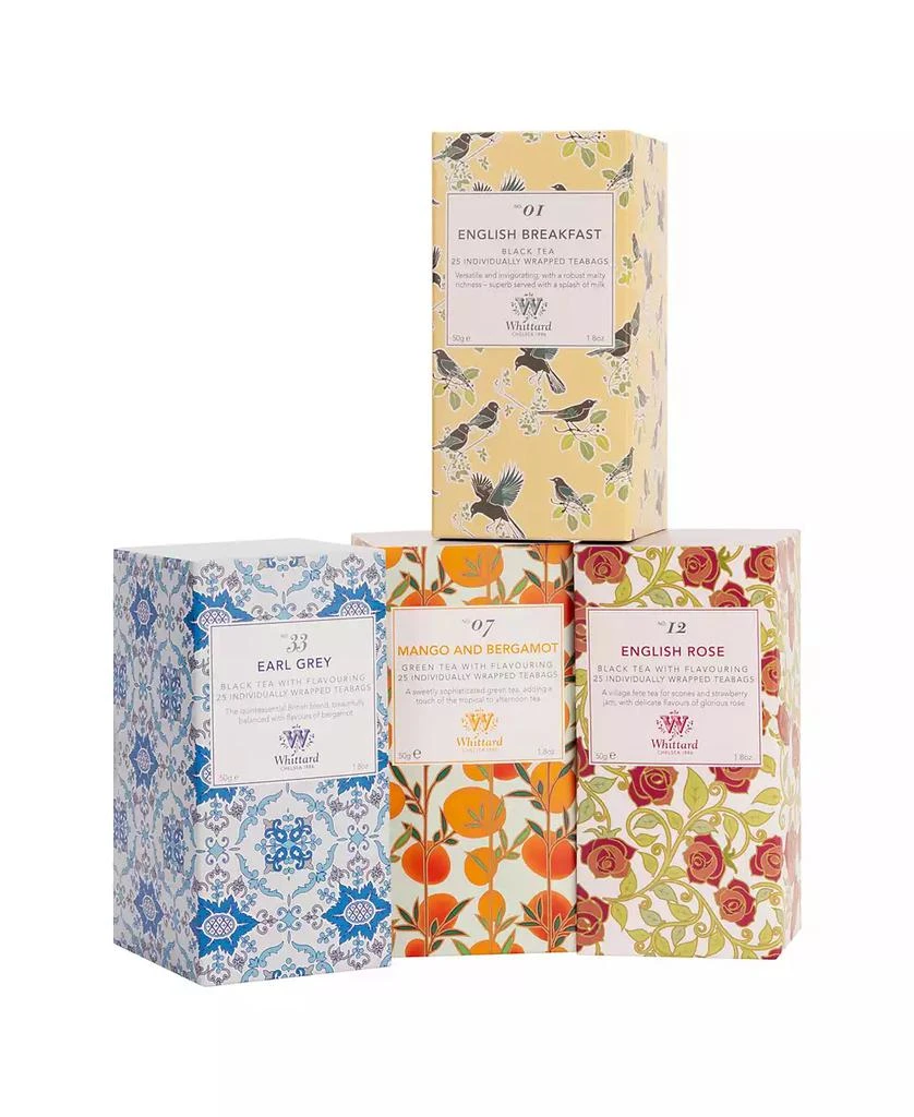 商品Whittard of Chelsea|Tea Discoveries Teabag Selection, 4 Piece,价格¥285,第1张图片