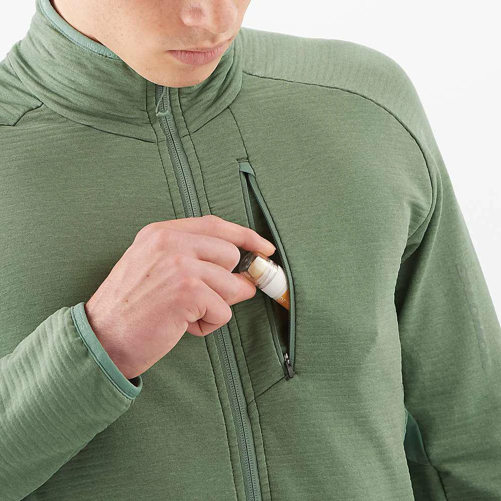 商品Salomon|Men's Essential LT Warm Full Zip Jacket,价格¥362,第4张图片详细描述