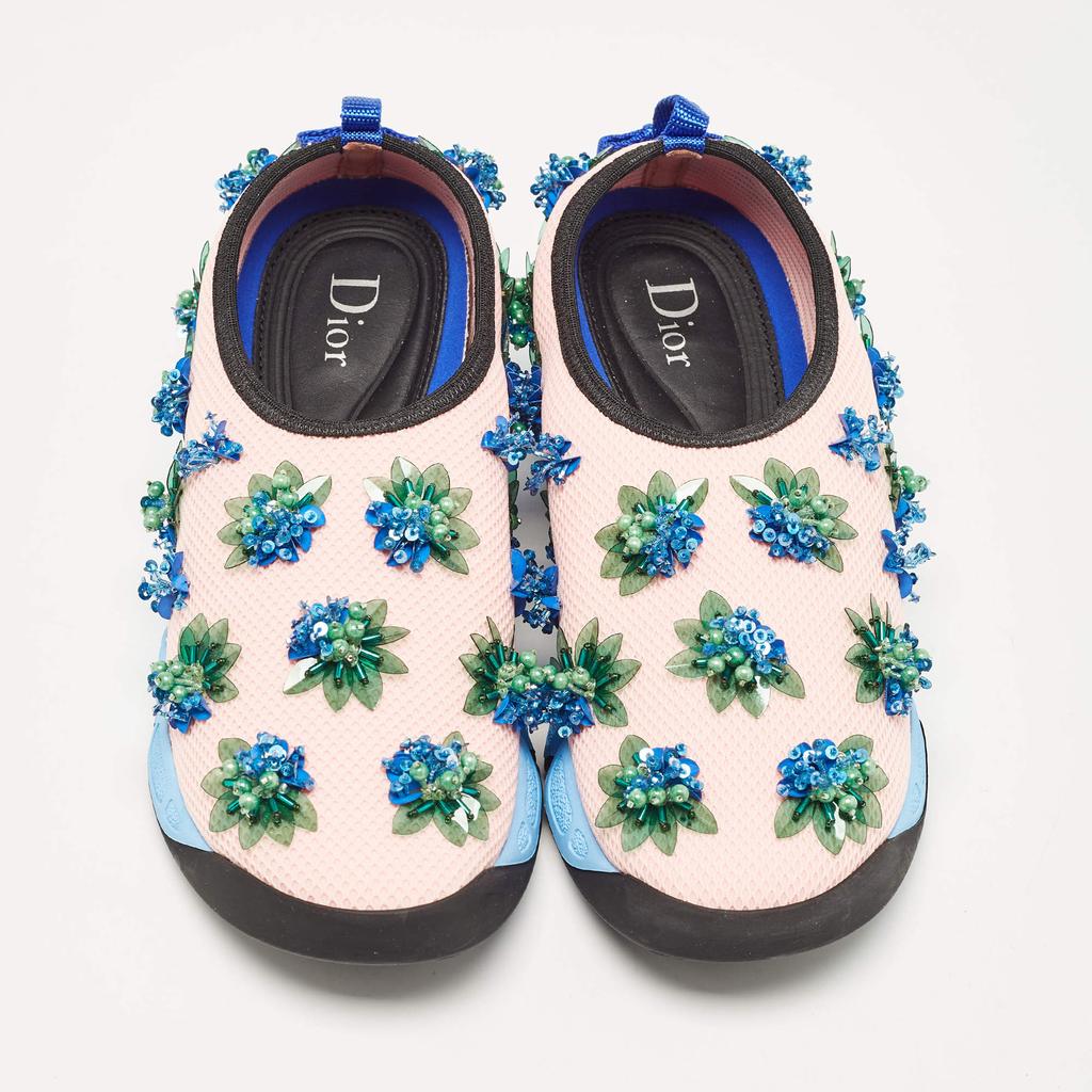 Dior シューズ 35.5 クリスチャンディオール オブリーク ファブリック スニーカー