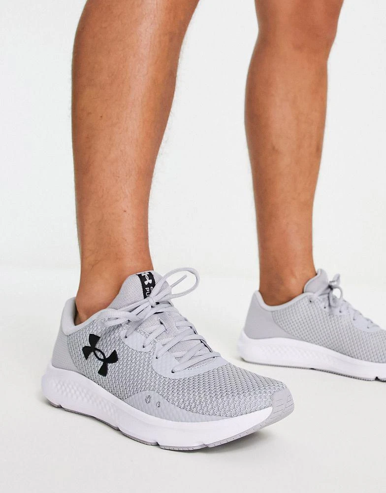 商品Under Armour|Under Armour Run Charged Pursuit 3 trainers in grey,价格¥399,第1张图片