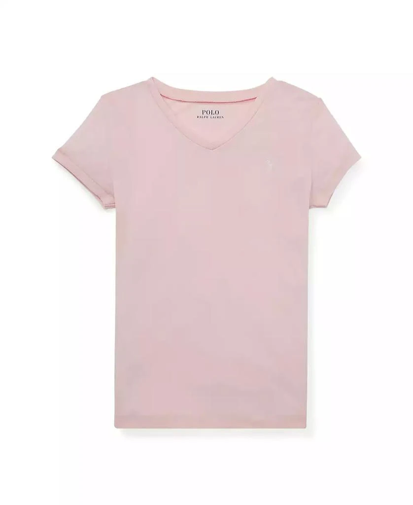 商品Ralph Lauren|Big Girls Cotton Jersey V-Neck T-shirt,价格¥224,第1张图片