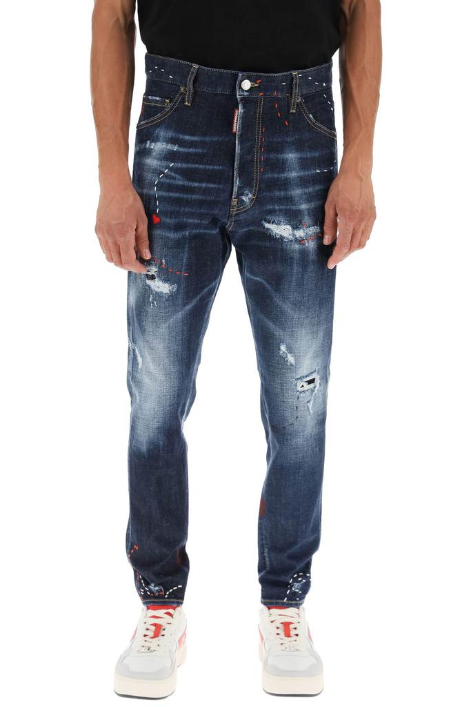 Dsquared2 jeans with decorative topstitching商品第2张图片规格展示