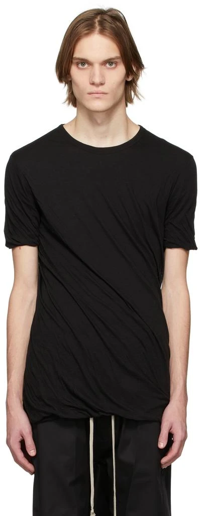 商品Rick Owens|Black Double Short Sleeve T-Shirt,价格¥1852,第1张图片