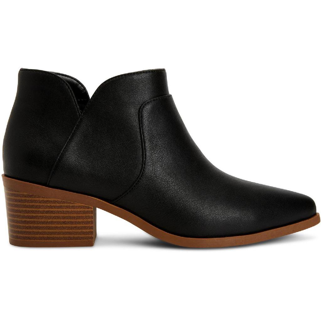 Style & Co. Womens Vidyaa Faux Leather Block Heel Ankle Boots商品第4张图片规格展示