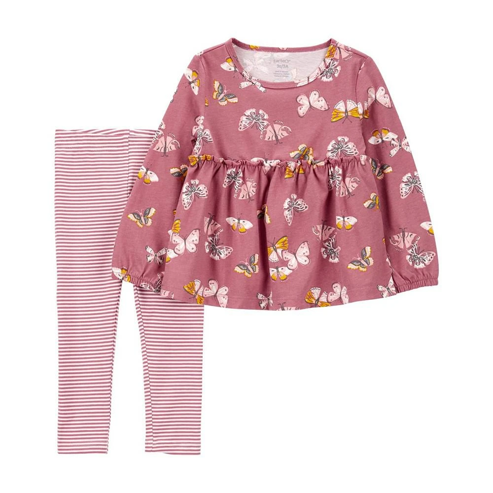 商品Carter's|Toddler Girls Butterfly Top and Leggings, 2 Piece Set,价格¥178,第1张图片