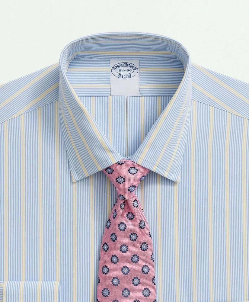 商品Brooks Brothers|Supima® Cotton Poplin Ainsley Collar, Multi-Stripe Dress Shirt,价格¥947,第2张图片详细描述