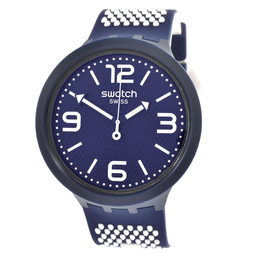 商品Swatch|Swatch Men's Watch - Big Bold Bbcream Swiss Quartz Blue Dial Rubber Strap | SO27N101,价格¥819,第1张图片