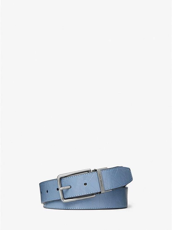 Michael Kors Mens Reversible Leather and Logo Embossed Belt 1