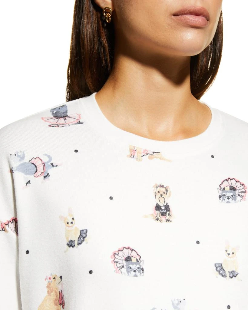 商品PJ Salvage|Lets Dance Dog-Print Crewneck Sweatshirt,价格¥263,第5张图片详细描述