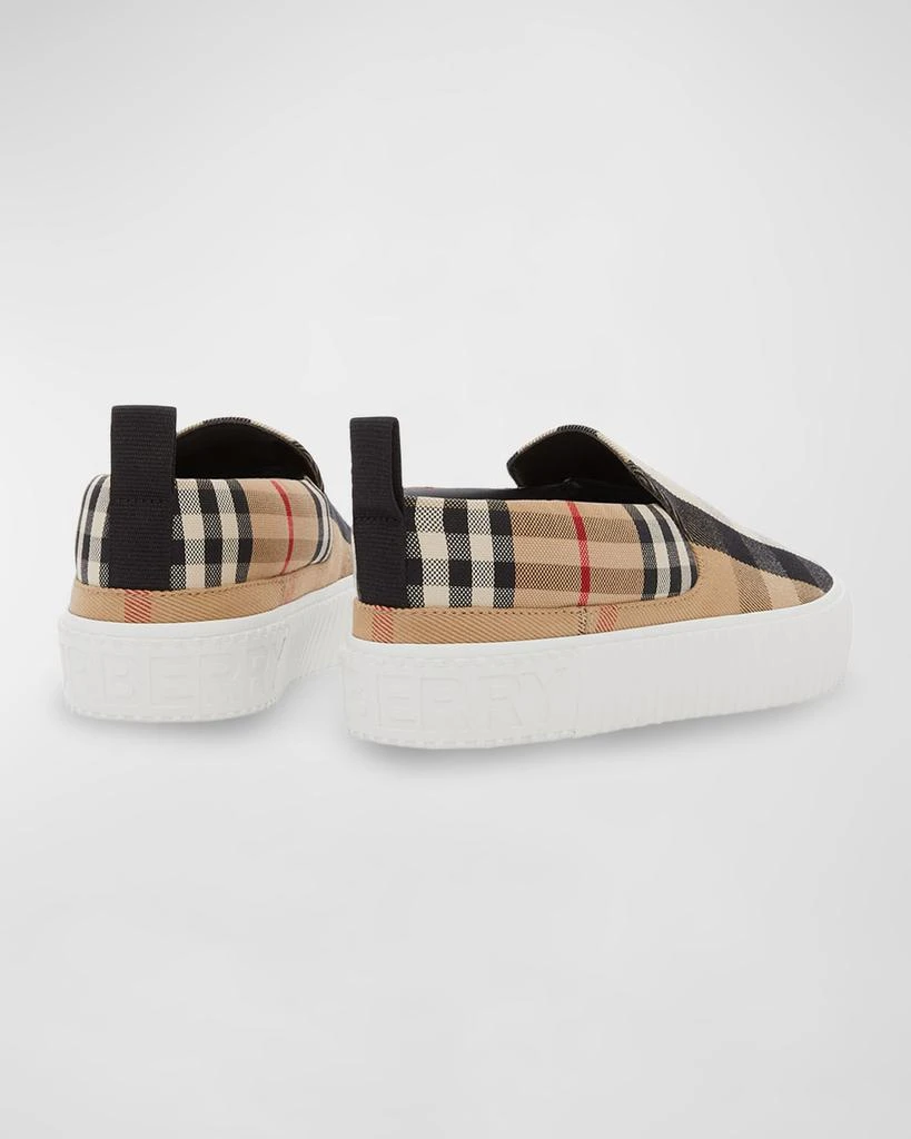 商品Burberry|Kid's Andrew Check Slip-On Sneakers, Toddlers/Kids,价格¥1859,第4张图片详细描述