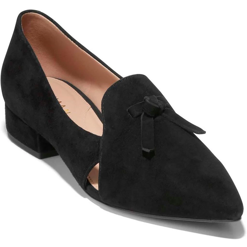 商品Cole Haan|Cole Haan Womens Viola Skimmer Faux Suede Pointed Toe Loafers,价格¥349,第3张图片详细描述