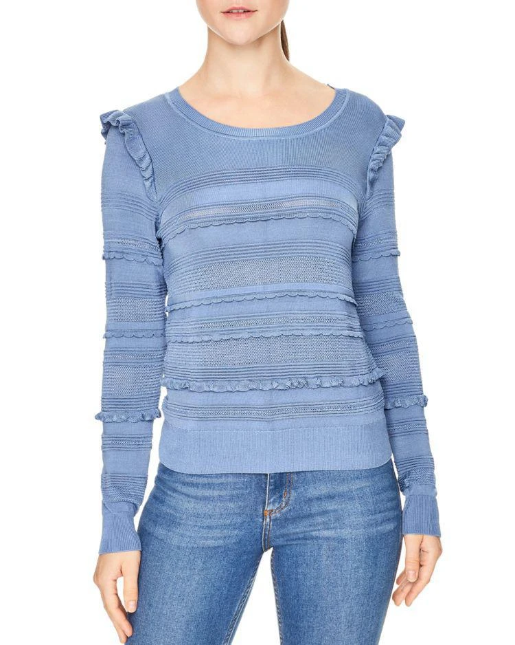 商品Sandro|Barbo Ruffle Trim Sweater,价格¥1092,第1张图片