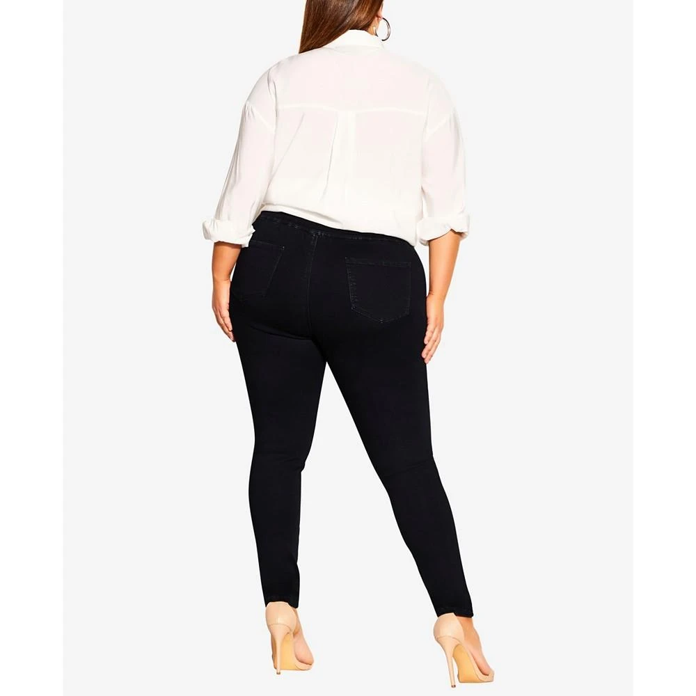 商品City Chic|Trendy Plus Size Pared Back Jeggings,价格¥667,第2张图片详细描述