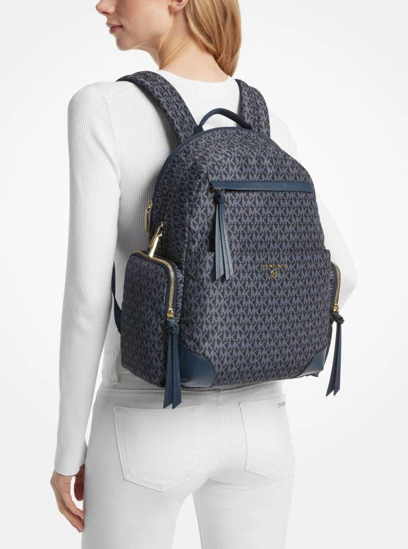 商品Michael Kors|Prescott Large Signature Logo Print Woven Backpack,价格¥2083,第4张图片详细描述