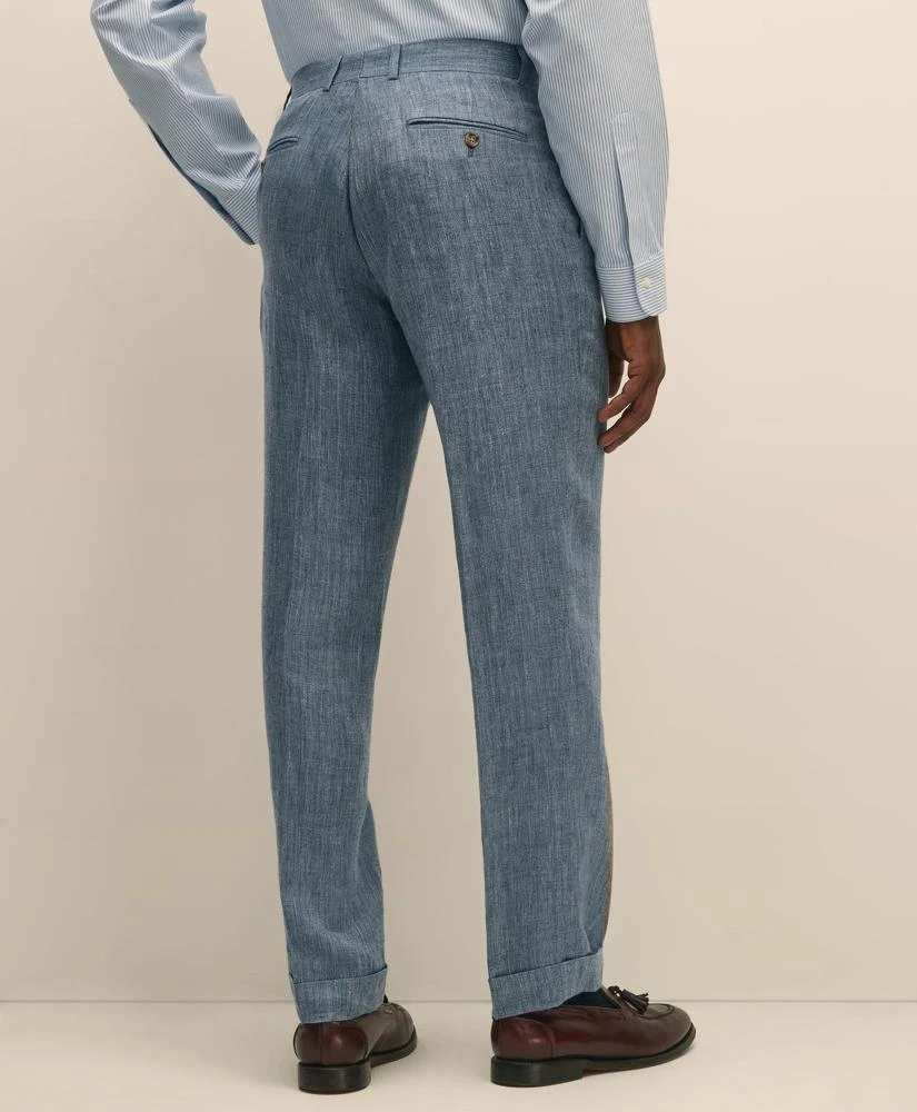 商品Brooks Brothers|Classic Fit Herringbone Linen Single-Pleat Suit Pants,价格¥1046,第3张图片详细描述