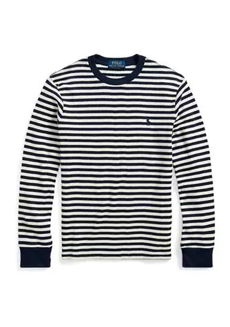 商品Ralph Lauren|Lauren Childrenswear Boys 8 20 Striped Waffle Cotton Long Sleeve T Shirt,价格¥169,第1张图片详细描述