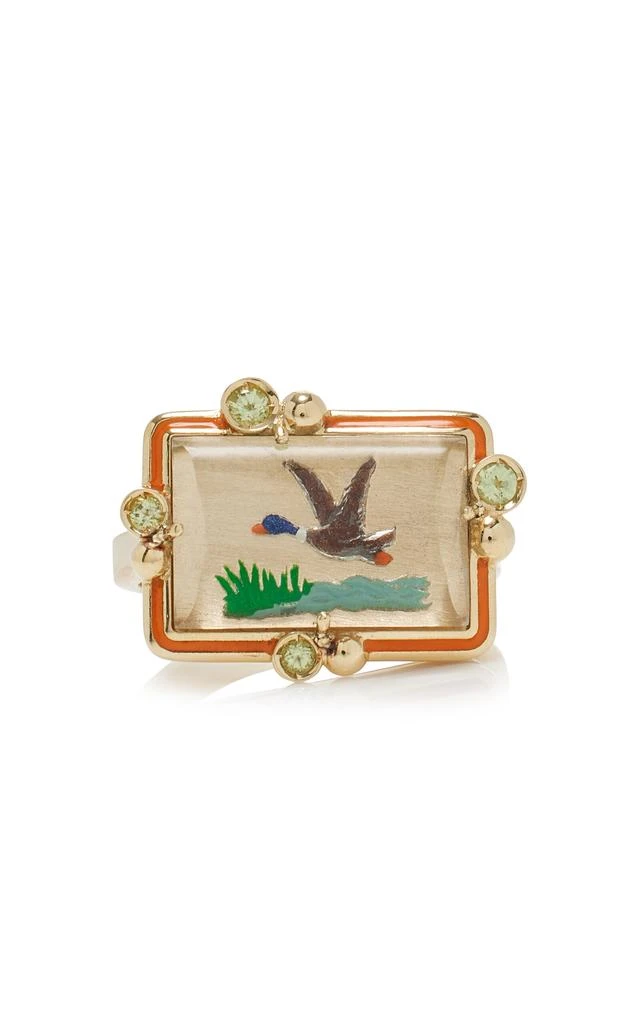 商品Francesca Villa|Francesca Villa - 18K Yellow Gold Peridot Crystal The Duck Ring  - Multi - US 6.25 - Moda Operandi - Gifts For Her,价格¥34690,第1张图片