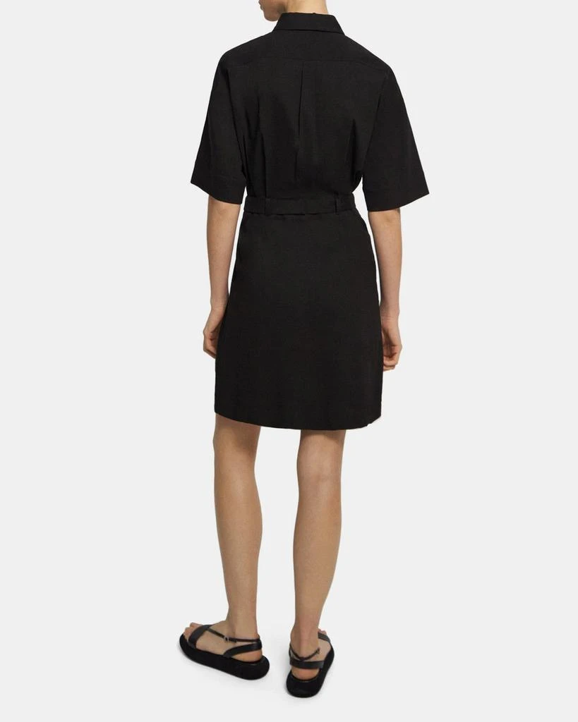 商品Theory|Belted Shirt Dress in Stretch Linen,价格¥828,第3张图片详细描述