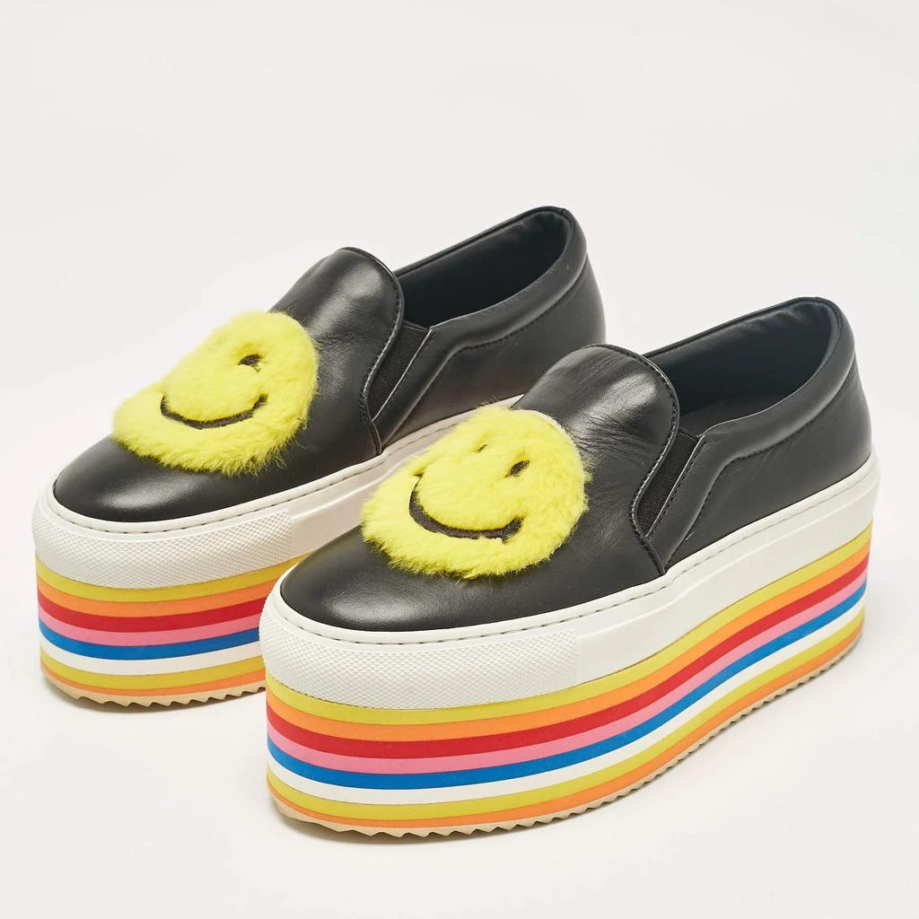 商品[二手商品] Joshua Sanders|Joshua Sanders Black Leather Slip On Sneakers Size 36,价格¥1060,第2张图片详细描述