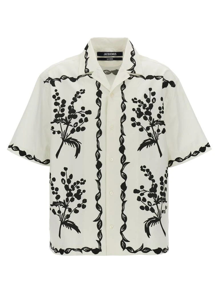 商品Jacquemus|La Chemise Jean Shirt, Blouse White/Black,价格¥2414,第1张图片