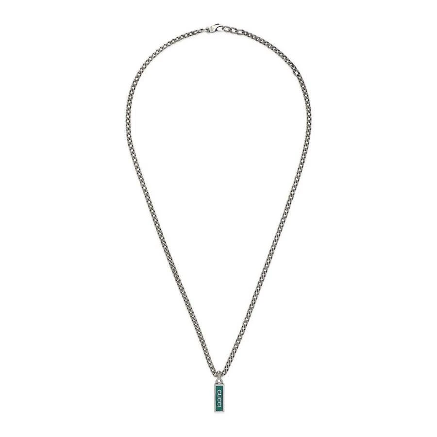 商品Gucci|Unisex 925-Sterling Sterling Silver Green Necklace,价格¥3425,第1张图片