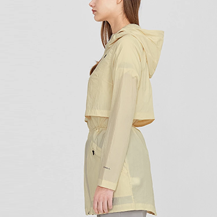商品[国内直发] The North Face|北面 户外运动皮肤衣可收腰连帽 防风防紫外线防水防晒服 女款 米白色,价格¥523,第8张图片详细描述