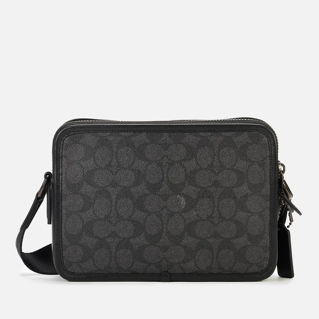 商品Coach|Coach Men's Charter Signature Coated Canvas Crossbody 24 Bag - Ji/Charcoal,价格¥3672,第1张图片