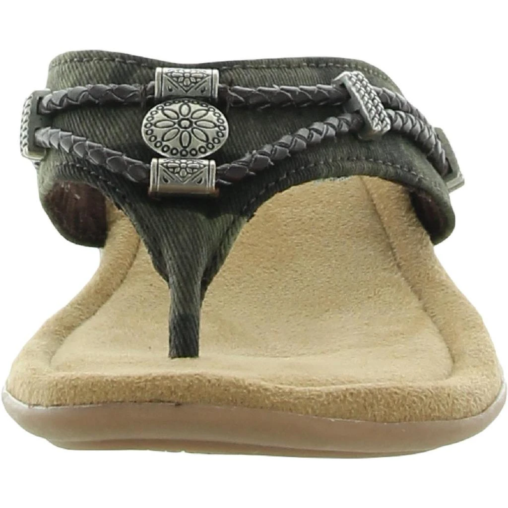 商品Minnetonka|Minnetonka Womens Silverthorne Embellished Slip On Thong Sandals,价格¥138,第2张图片详细描述