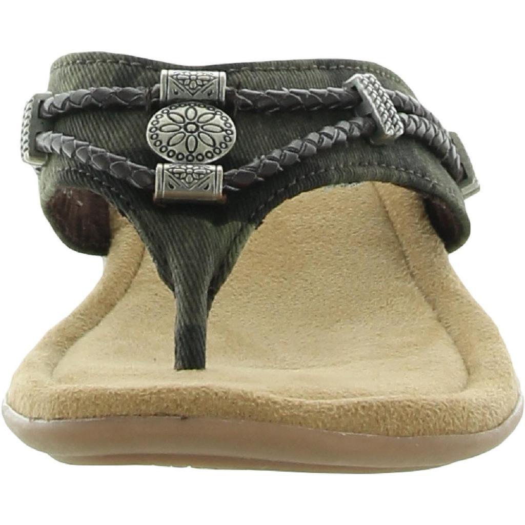 商品Minnetonka|Minnetonka Womens Silverthorne Embellished Slip On Thong Sandals,价格¥133,第4张图片详细描述