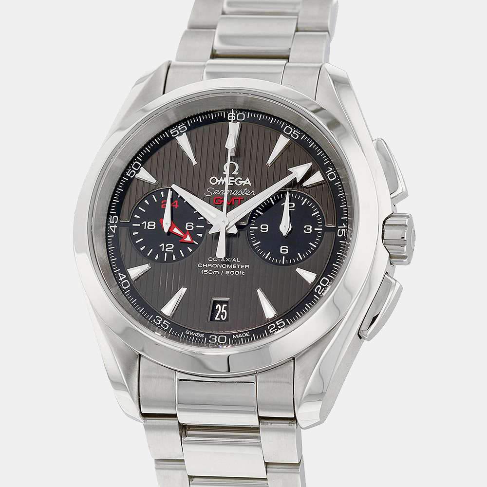 Omega Grey Stainless Steel Seamaster GMT Chrono 231.10.43.52.06.001 Men's Wristwatch 43 mm商品第1张图片规格展示